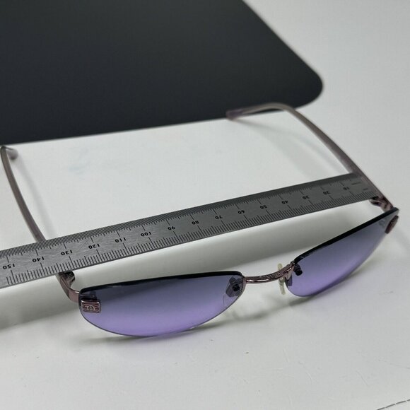Vintage CHANEL Rimless Sunglasses 4069 C.225/90 Excellent Condition Pink Purple - Picture 13 of 16